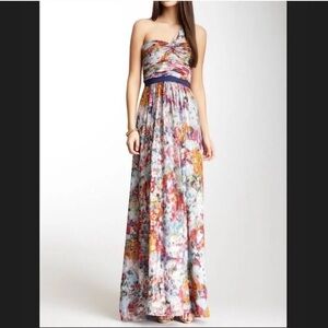 BCBG Maxazria Multicolored Rainbow Formal Dress 0